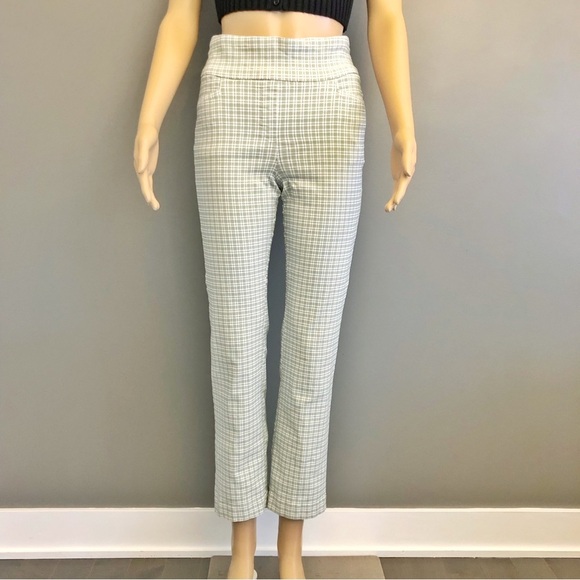 SUZY Pastel Green Gingham Plaid Cottagecore High Rise Trousers Pants. Medium - Picture 2 of 13